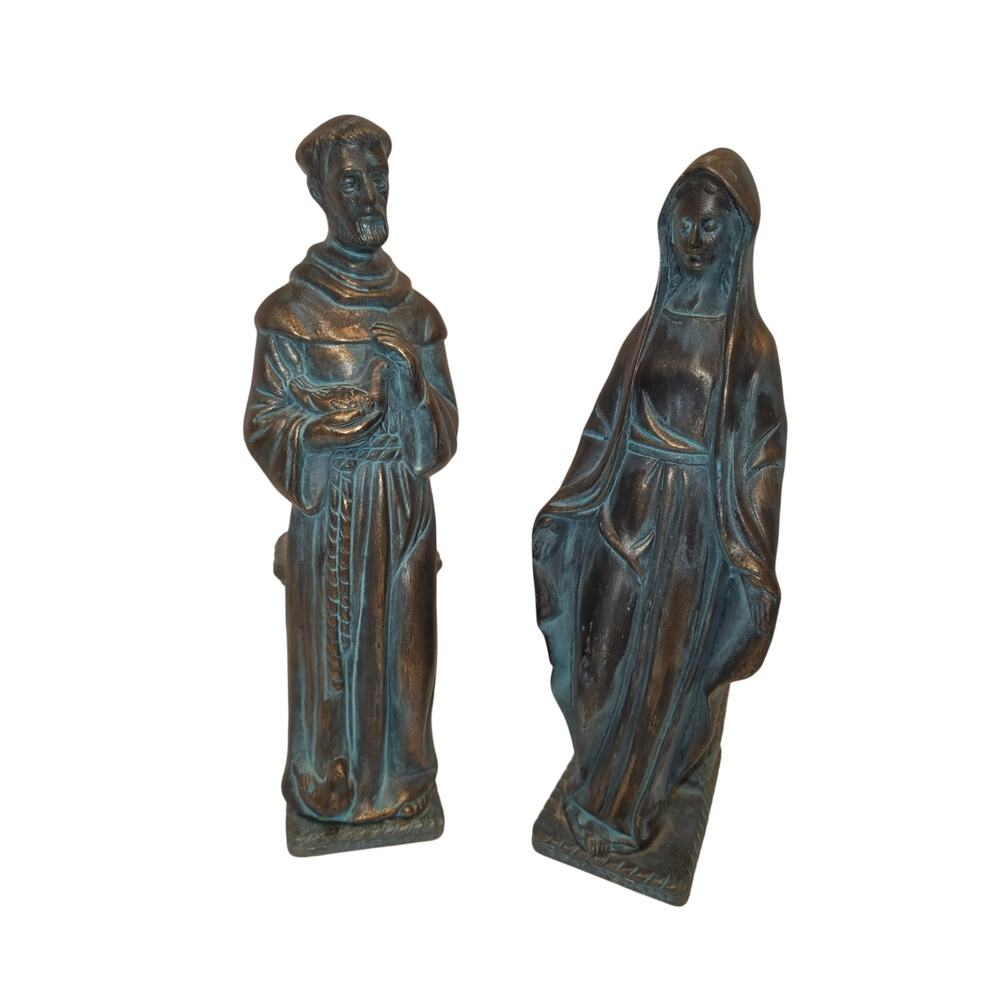 Jim Marvin Collection Statues of Mother of Mary & Religious Figural Bookends